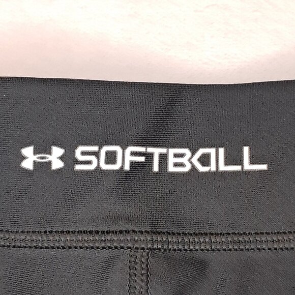 Under Armour UA Utility Girls Slider Softball Compression Shorts Black Size Med - Picture 3 of 11
